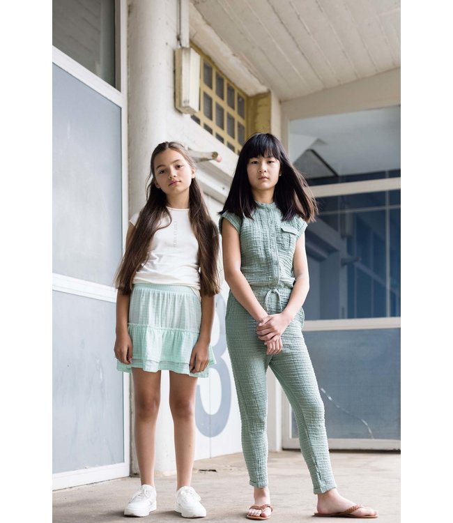 LEVV Meisjes rok - Tica - AOP Mint groen geruit