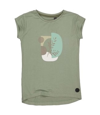 LEVV Meisjes t-shirt - Terra - Kaktus groen