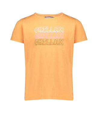 Geisha Meisjes t-shirt 'chillax' - Licht oranje