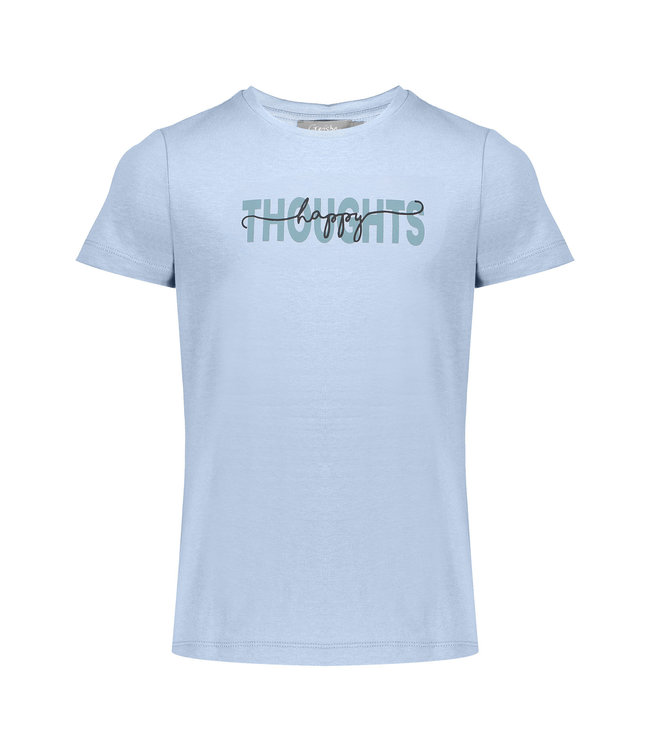 Geisha Meisjes t-shirt 'happy thoughts' - Licht blauw