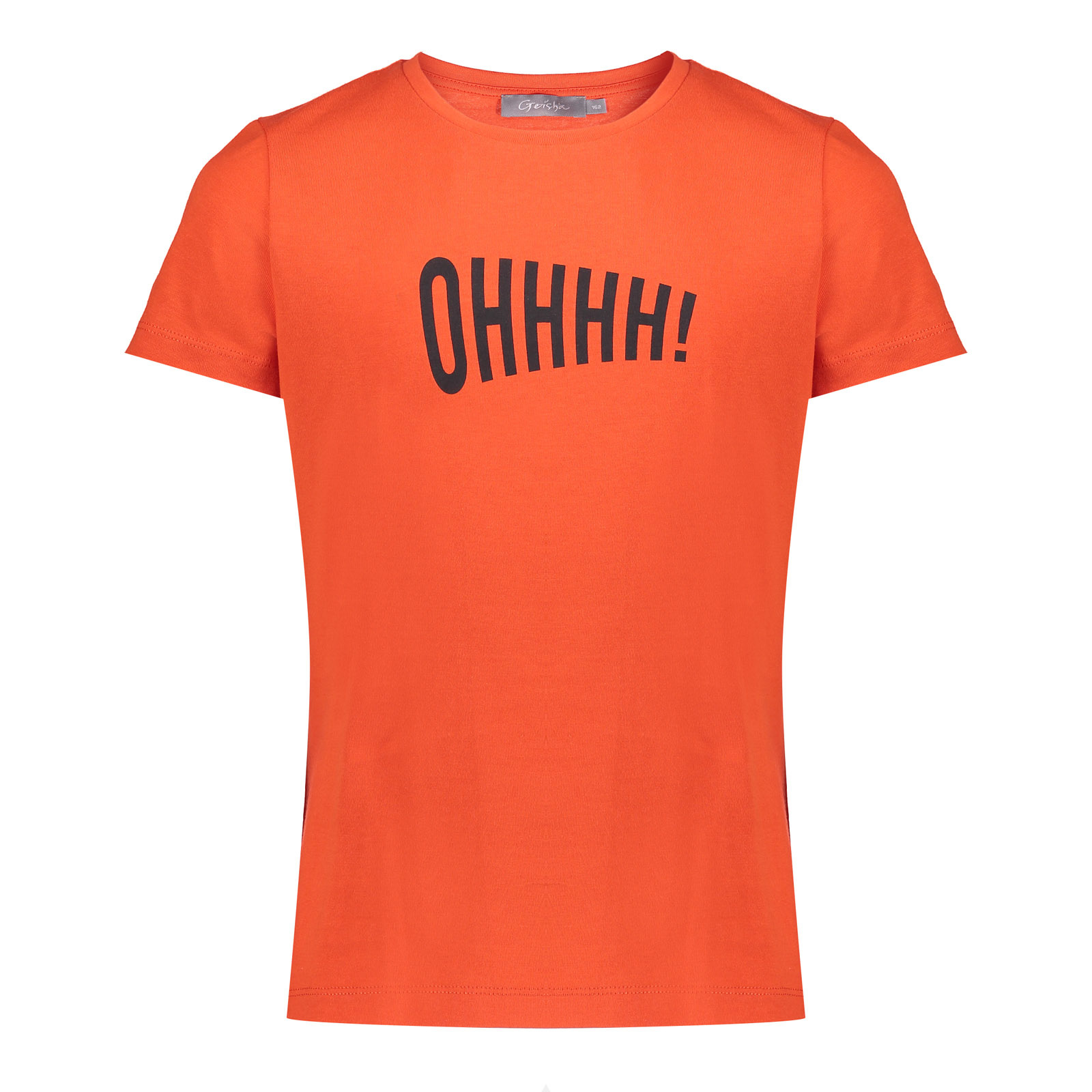 Verlichting Donker worden vragen Geisha - Meisjes t-shirt 'ohhhh!' - Koraal - merkmeisjeskleding.nl