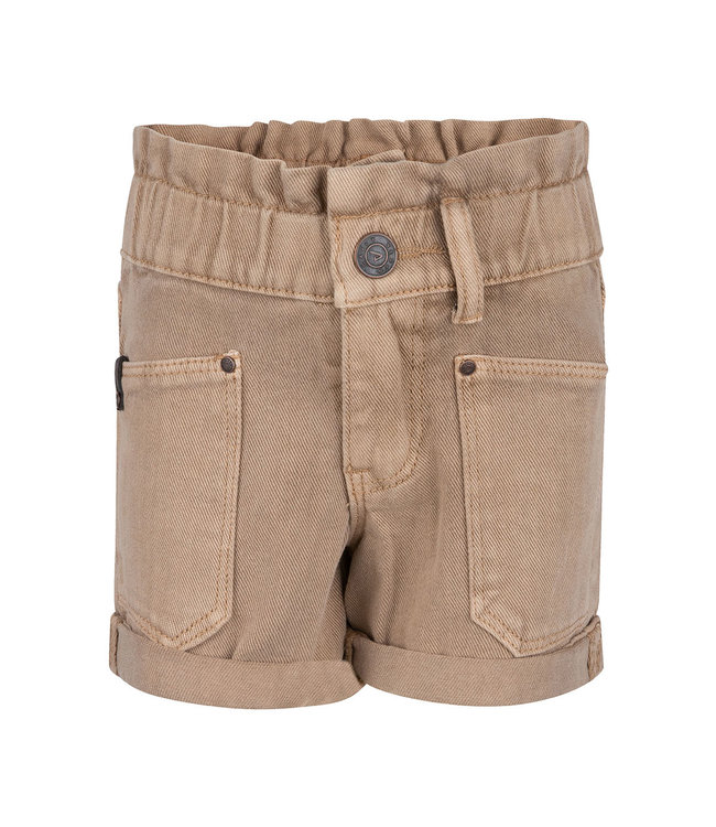 Daily7 Meisjes jeans short - paperbag - Zand