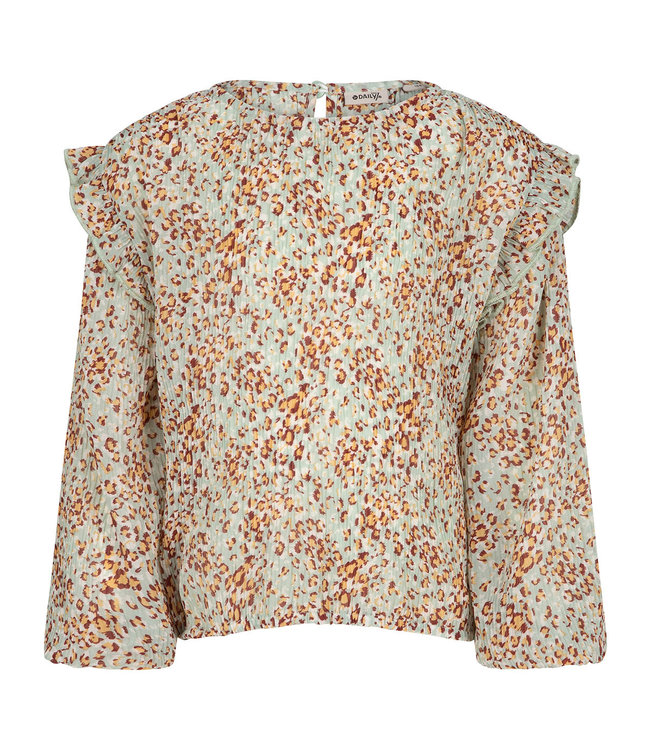 Daily7 Meisjes shirt plisse - Mint Leaf