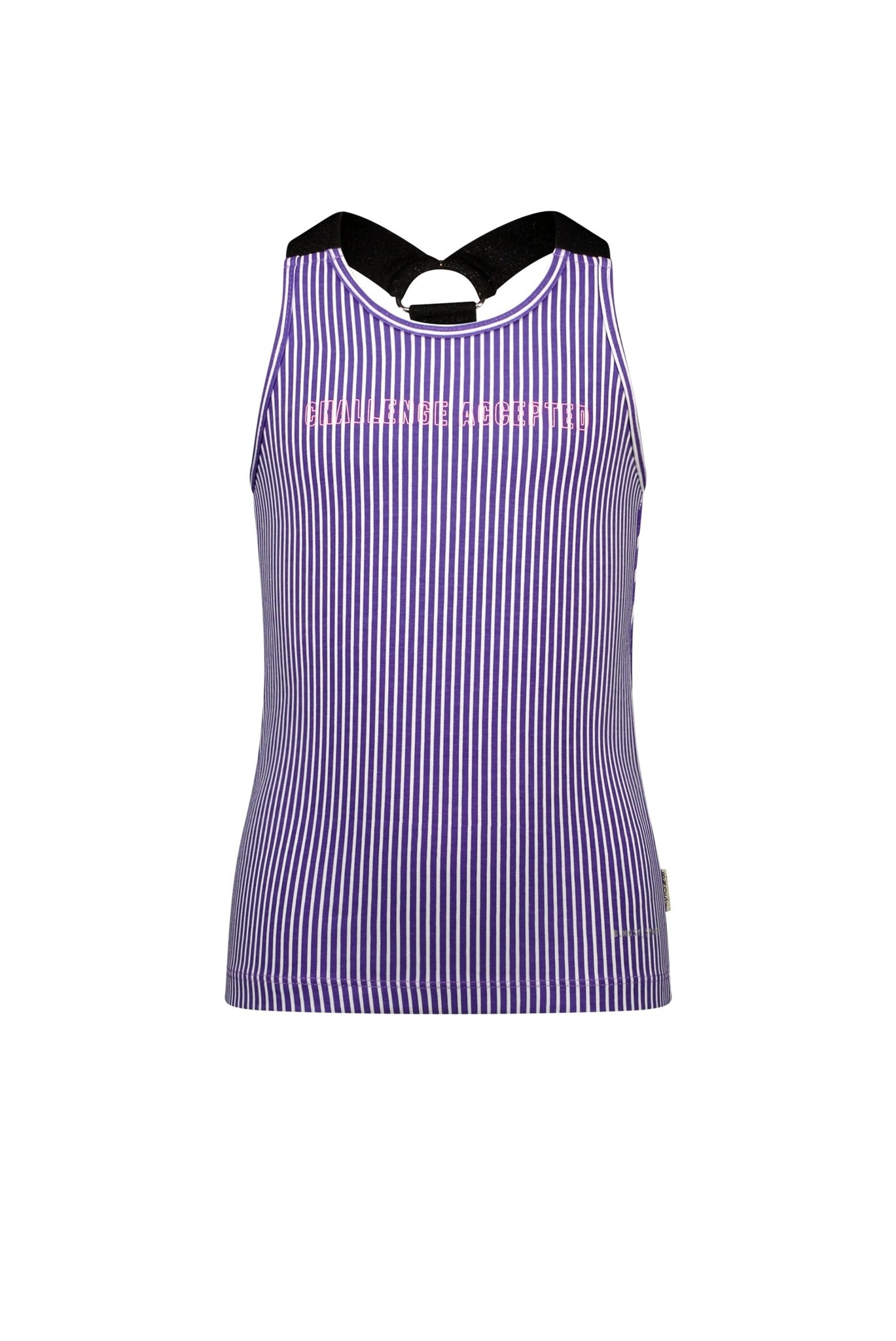 B.Nosy Meisjes tanktop - Diep paars gestreept afbeelding