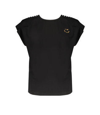 NoBell Meisjes t-shirt - Kuy - Jet zwart