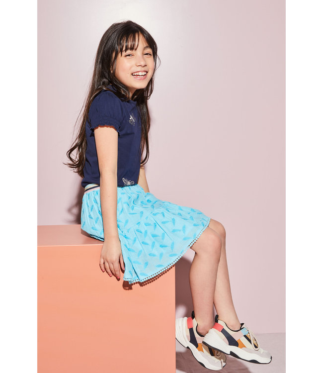 NoNo Meisjes rok - Nomy AOP - Licht Turquoise