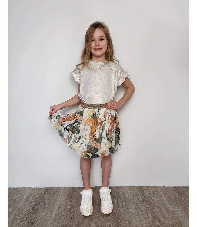 Like Flo Meisjes plooirok AOP - Leaf