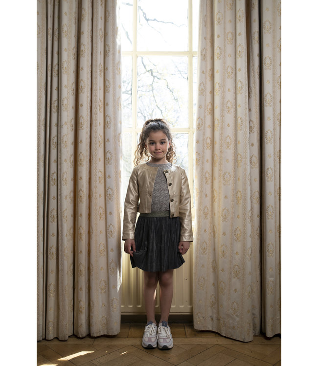 Like Flo Meisjes t-shirt open schouder - Animal