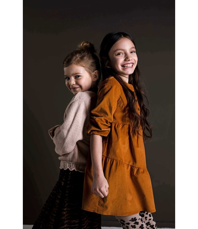 Like Flo Meisjes rok - AOP mesh lang - Camel