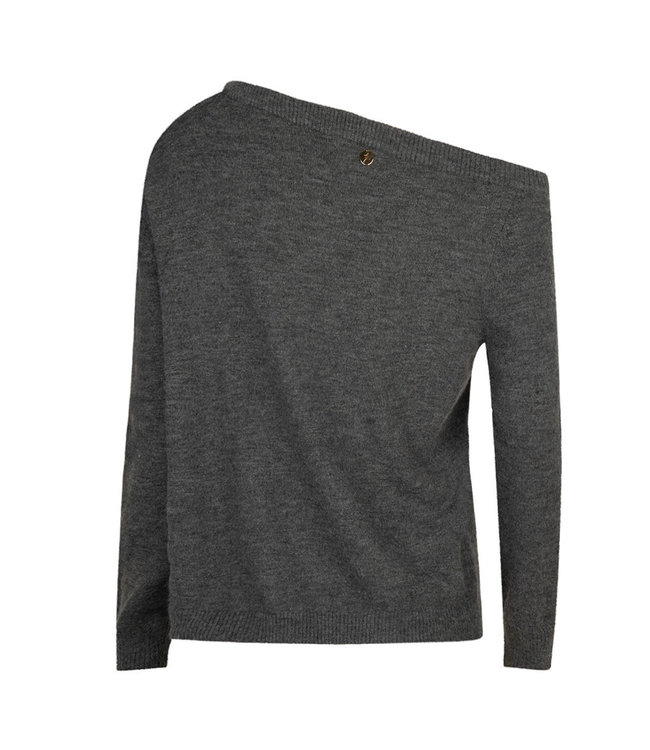 Jacky Luxury Meisjes sweater gebreid - Grijs melange