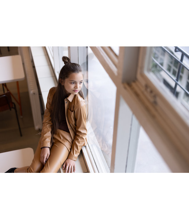 LEVV Meisjes broek - Rosina - Bruin caramel
