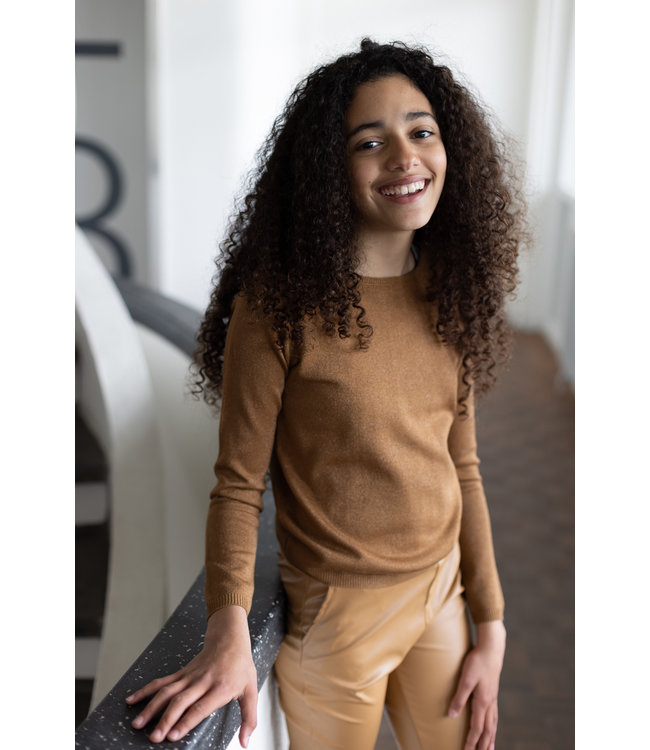 LEVV Meisjes broek - Rosina - Bruin caramel