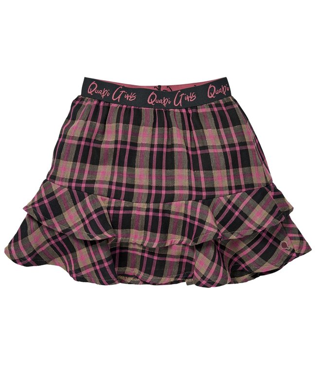 Quapi Meisjes rok - Kendra - AOP Zand geruit