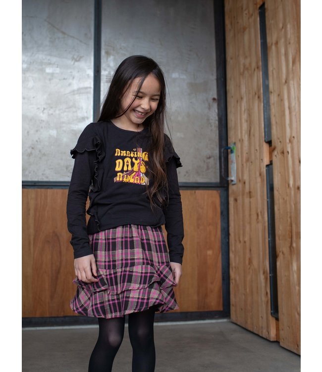 Quapi Meisjes rok - Kendra - AOP Zand geruit