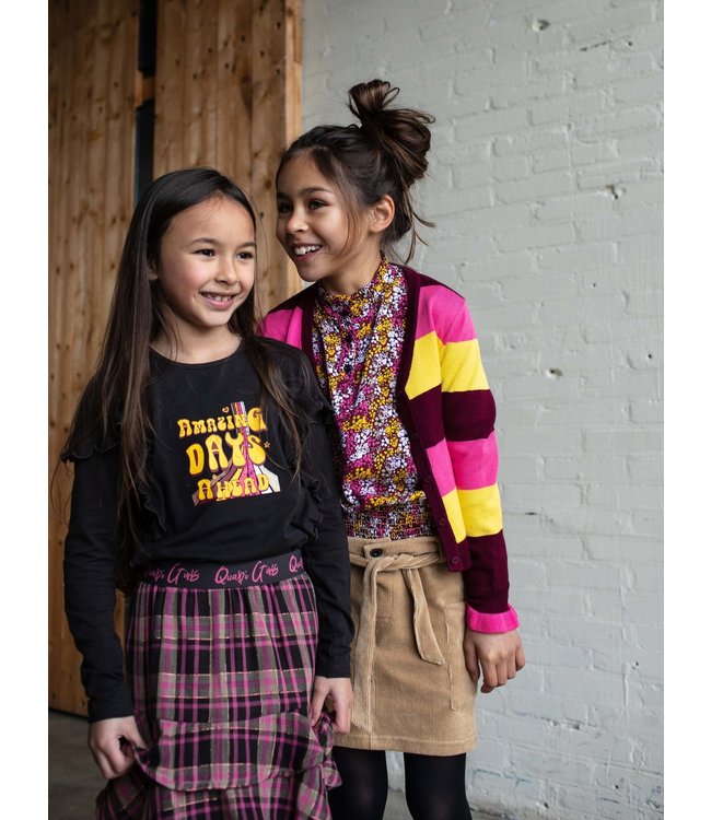 Quapi Meisjes rok - Kendra - AOP Zand geruit