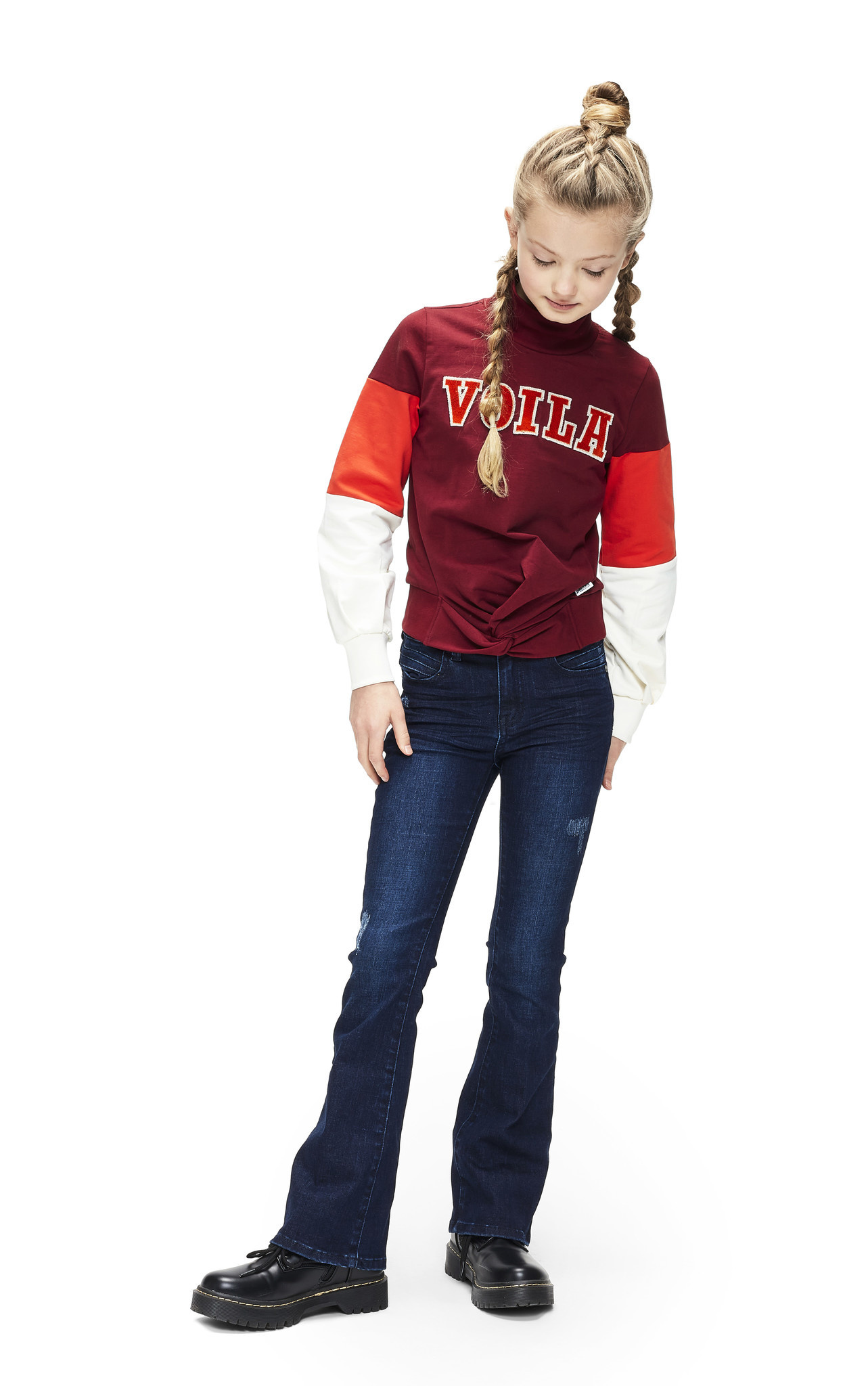 Retour Jeans Meisjes sweater - Dorieke - Wijn rood afbeelding