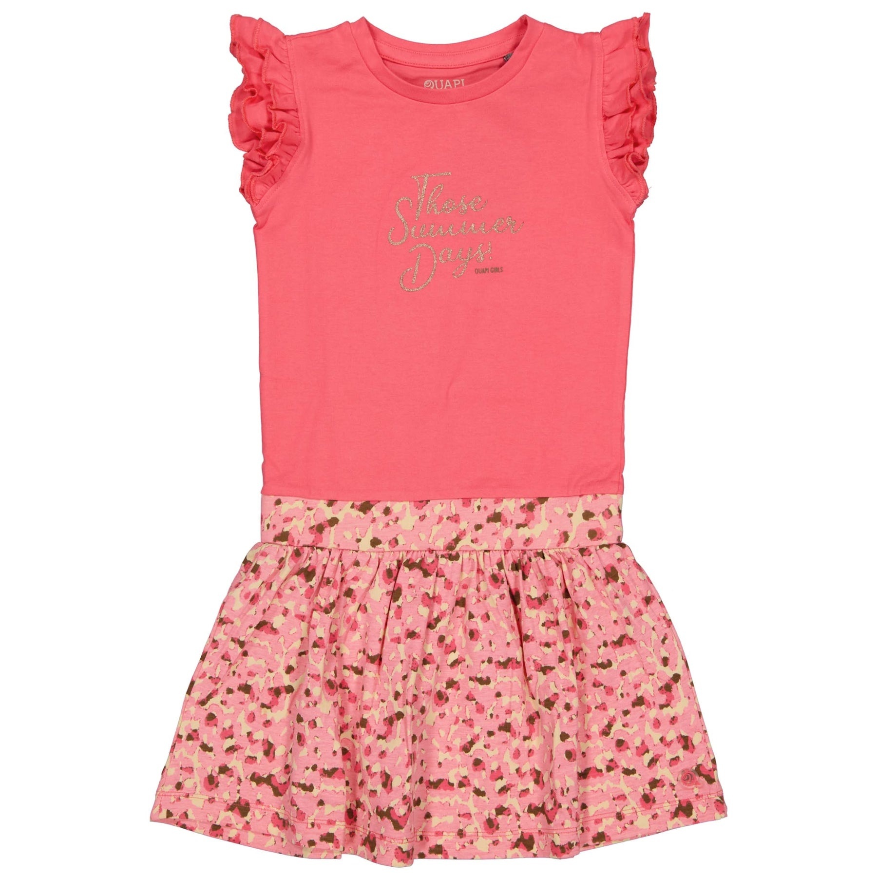 Quapi Meisjes jurk Milou - Koraal roze
