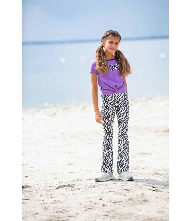 B.Nosy Meisjes t-shirt fancy artwork - Grape paars