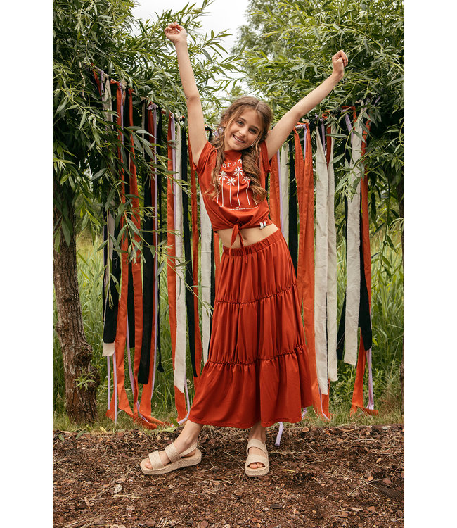 LOOXS 10sixteen Meisjes rok lang - Brick