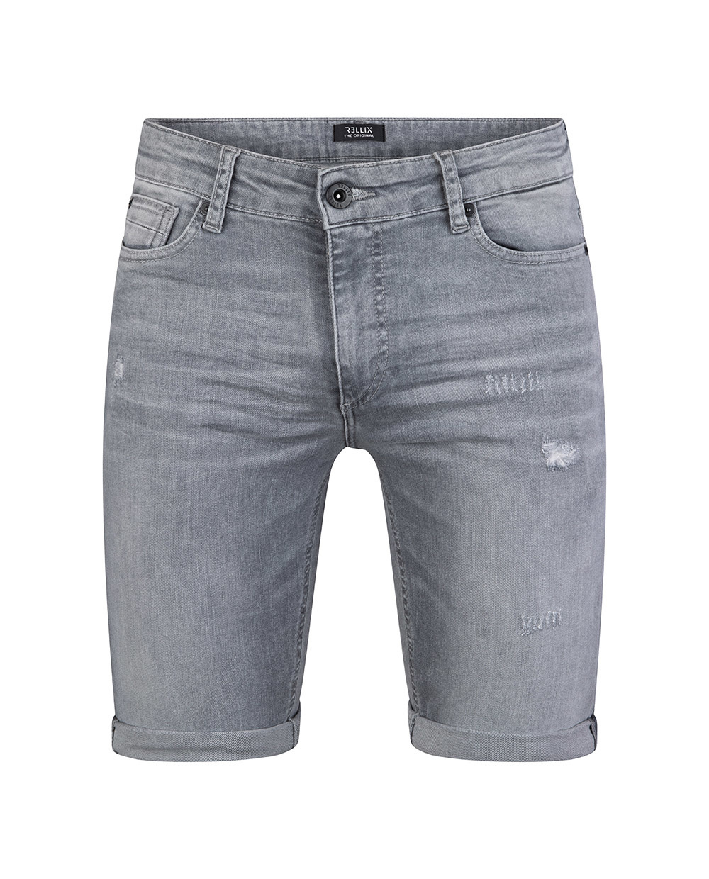 Rellix Jongens jeans short duux - Light Grey Denim