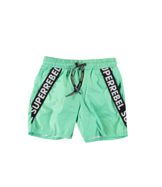 SUPERREBEL Jongens zwembroek Bay - Fluo mint