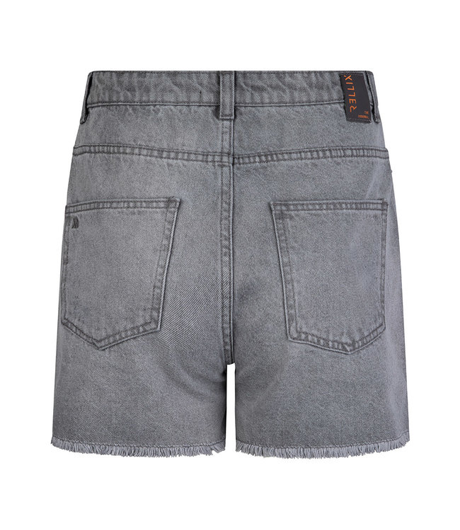 Rellix Meisjes jeans short - high waist - Used grijs denim
