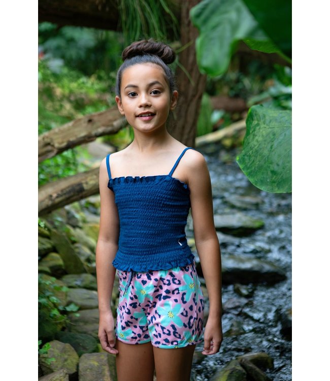 B.Nosy Meisjes top smock - Lake blauw