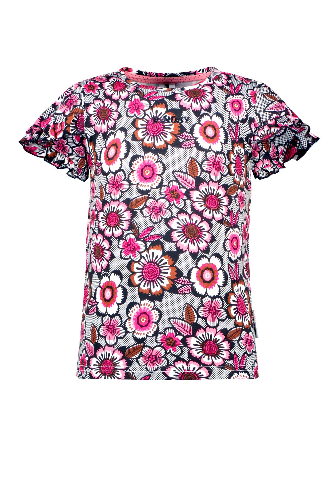 B.Nosy meisjes t-shirt met Brilliant Flower aop Maat 122-128