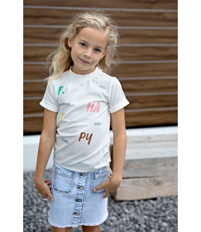 B.Nosy Meisjes t-shirt met knopen - Cotton