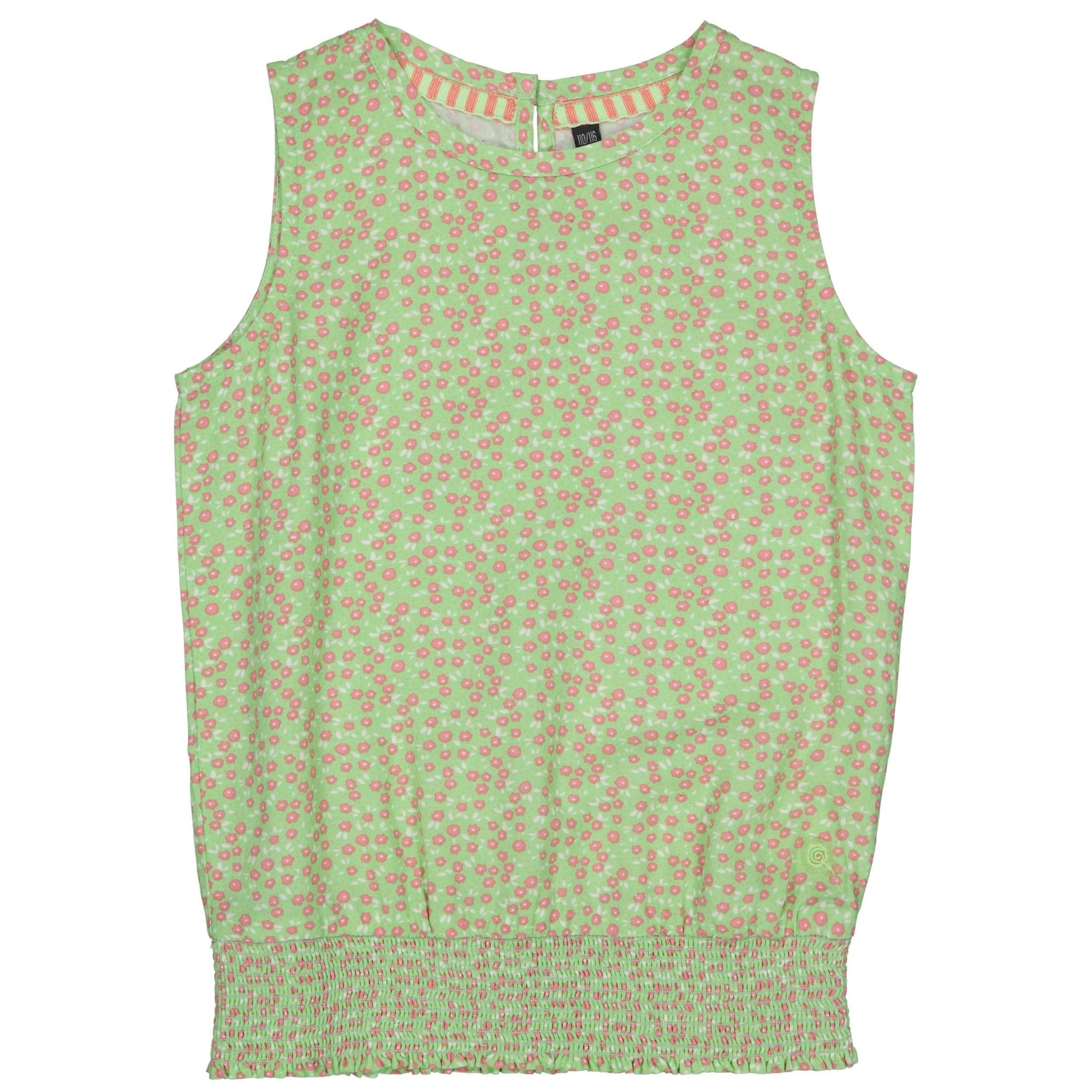 Quapi Meisjes top Marjo AOP zomer groen bloemen