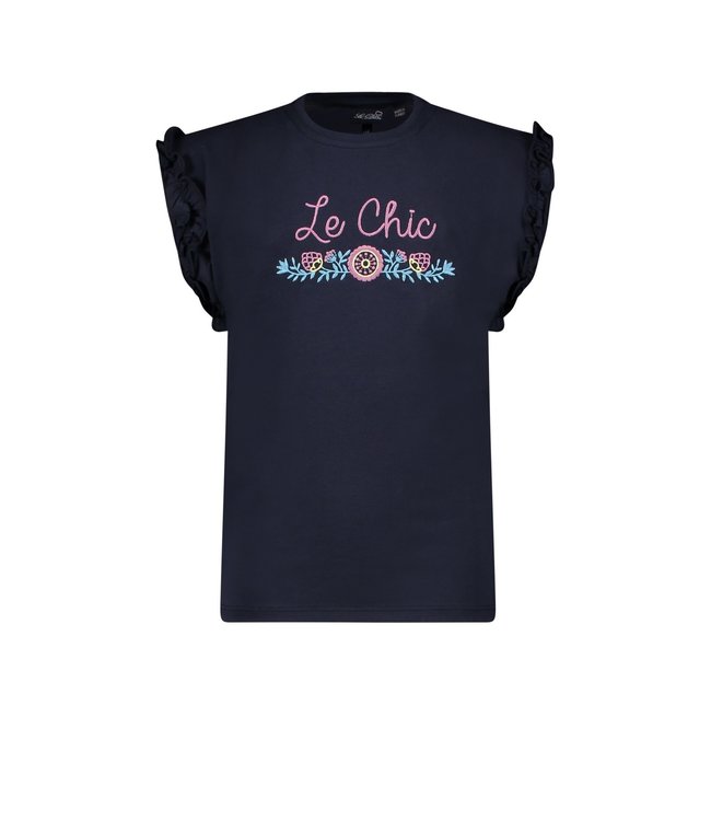 Le Chic Meisjes t-shirt - Donker marine blauw