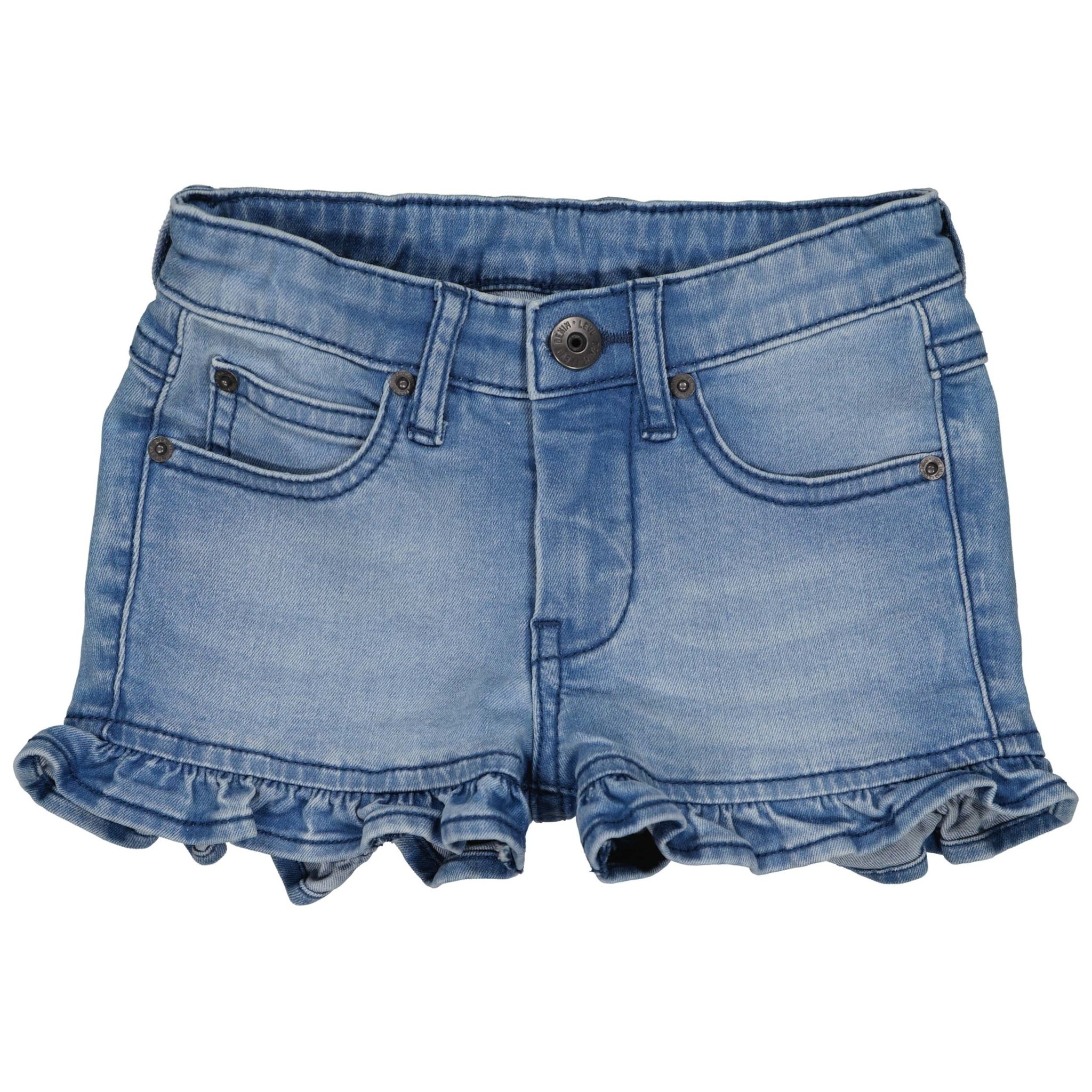 LEVV Little Meisjes jeans short - Vroukje - Blauw