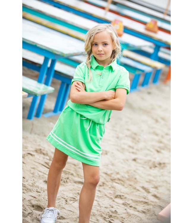 B.Nosy Meisjes cropped sweat top - Neon groen