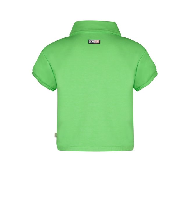 B.Nosy Meisjes cropped sweat top - Neon groen