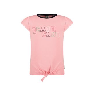 B.Nosy Meisjes t-shirt met knoop - Punch roze