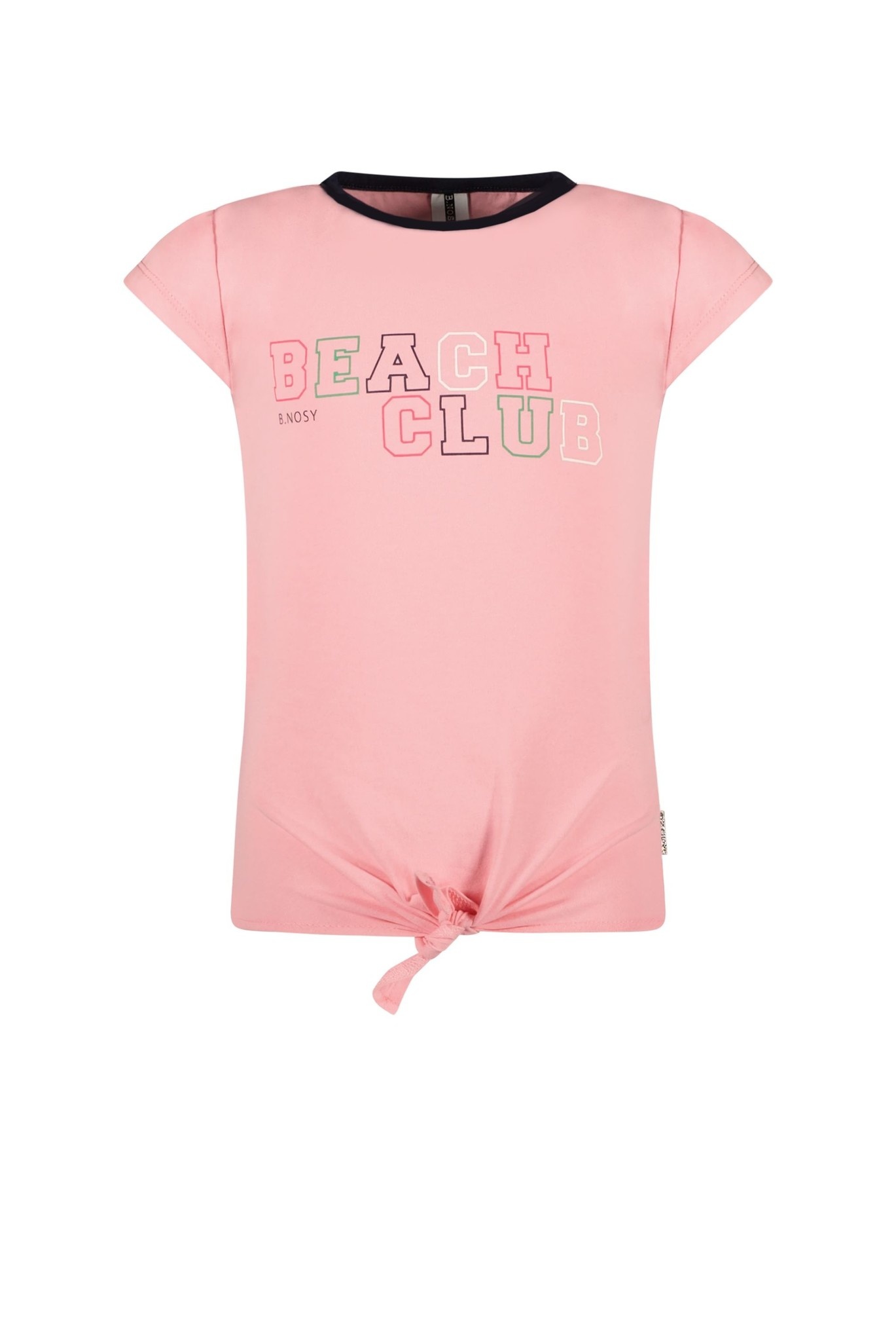 B.Nosy Meisjes t-shirt met knoop - Punch roze afbeelding
