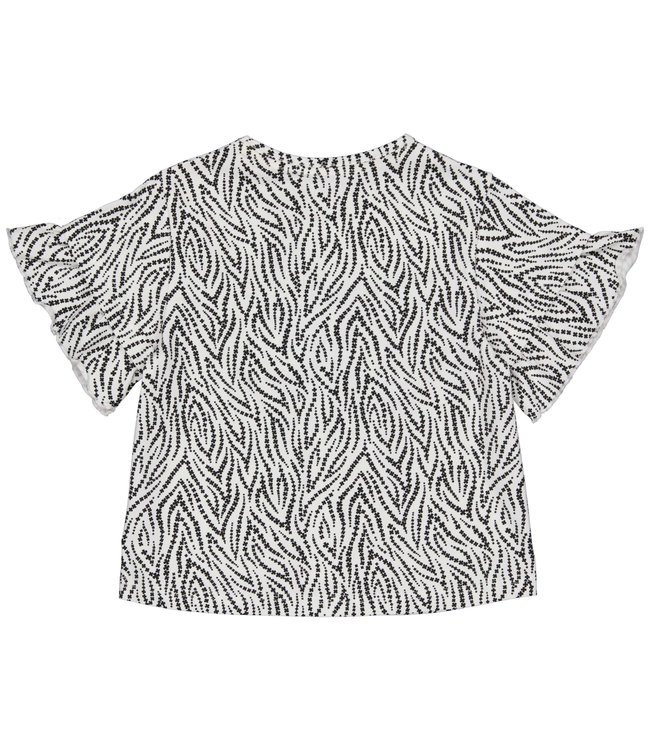 Quapi Meisjes t-shirt - Meri - AOP zwart zebra