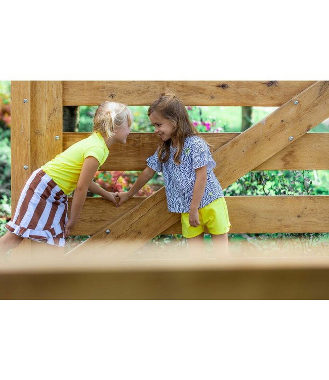 Quapi Meisjes t-shirt - Meri - AOP zwart zebra