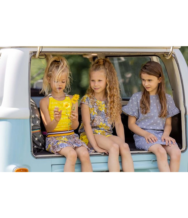 Quapi Meisjes t-shirt - Megan - AOP zand animal bloemen