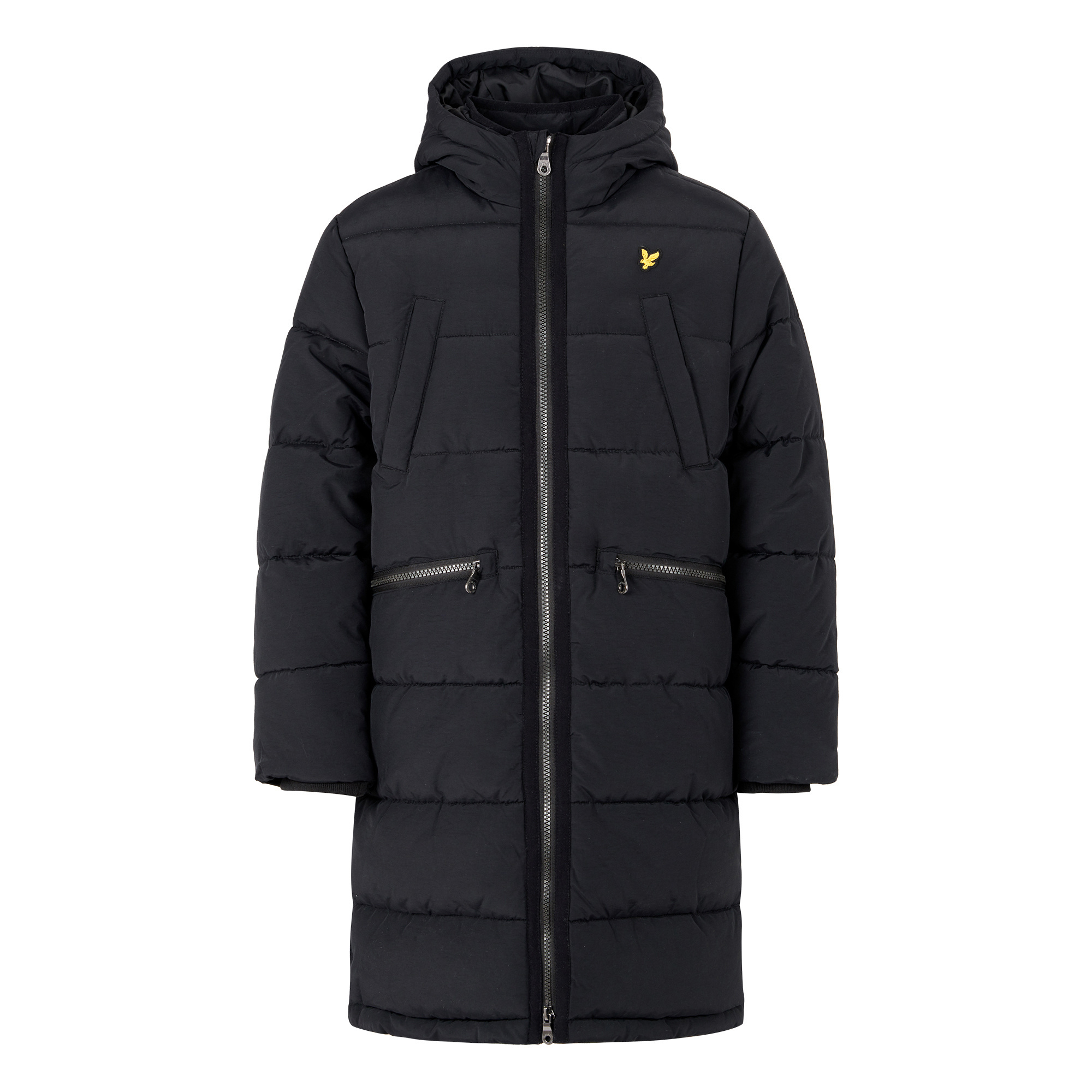 Lyle & Scott Longline Puffer Coat Jassen Jongens - Winterjas - Zwart - Maat 164/170