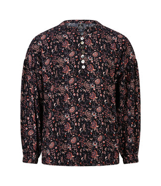 Indian Blue Jeans Meisjes shirt paisley - Zwart