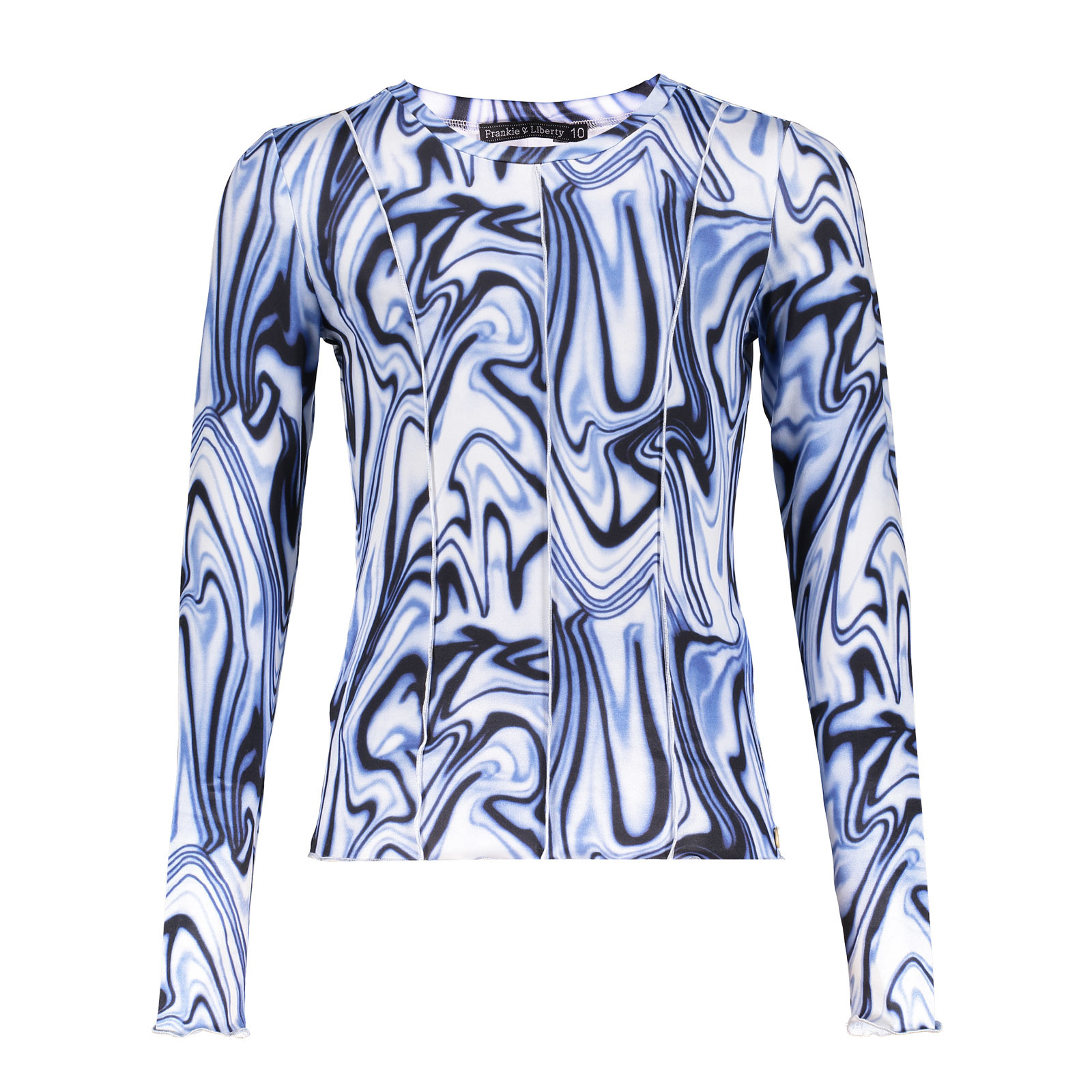 Frankie & Liberty Felicia Top Tops & T-shirts Meisjes - Shirt - Blauw - Maat 164