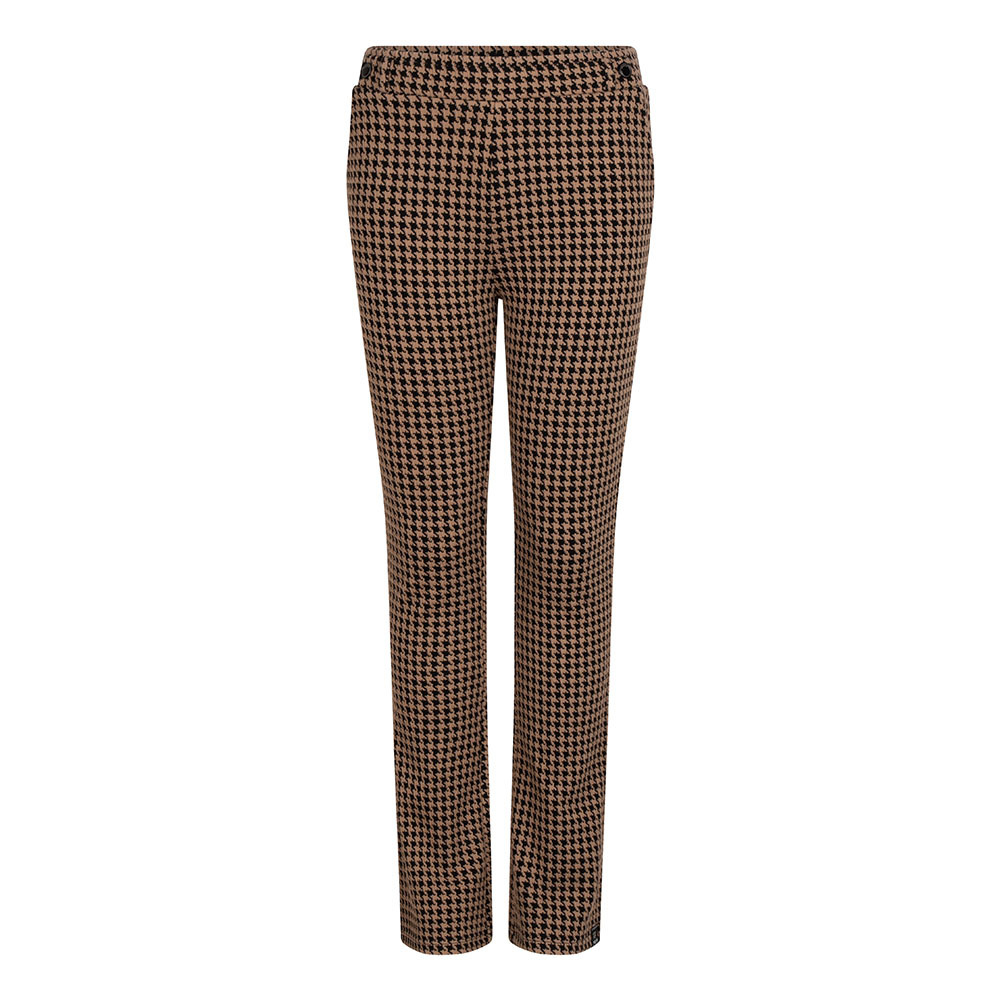 Indian Blue meiden flared pants Check Almond Brown