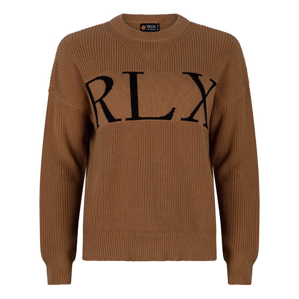 Rellix Crewneck Knitted Rlx Truien & Vesten Meisjes - Sweater - Hoodie - Vest- Camel - Maat 140