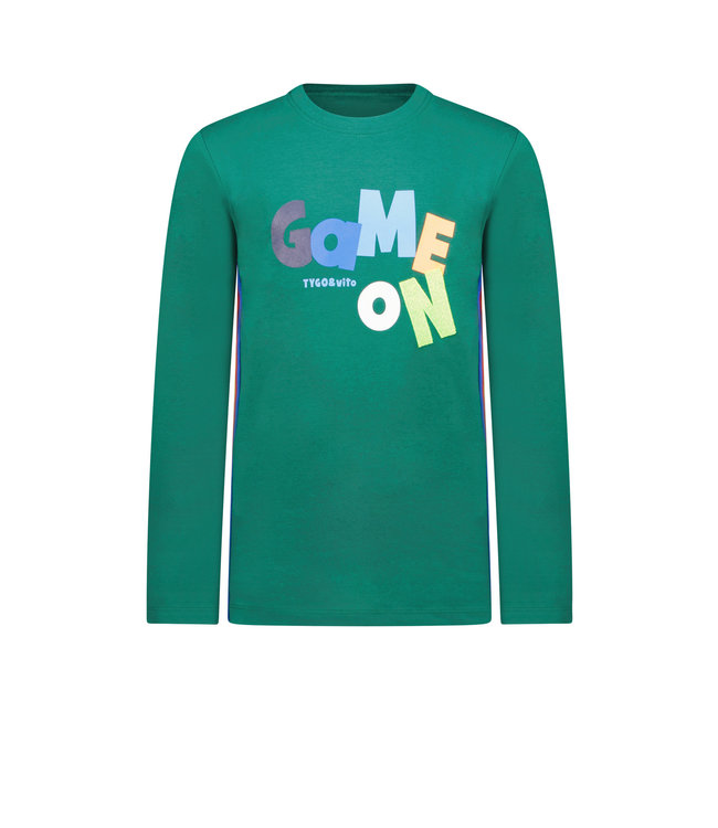 Tygo & Vito Jongens shirt 'Game on' - Storm Green