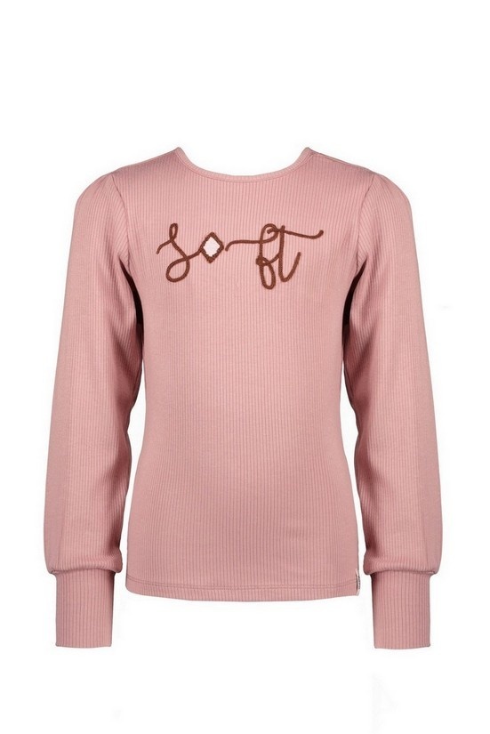 NoNo Meisjes shirt rib 'Soft' - Kooka - Vintage roze