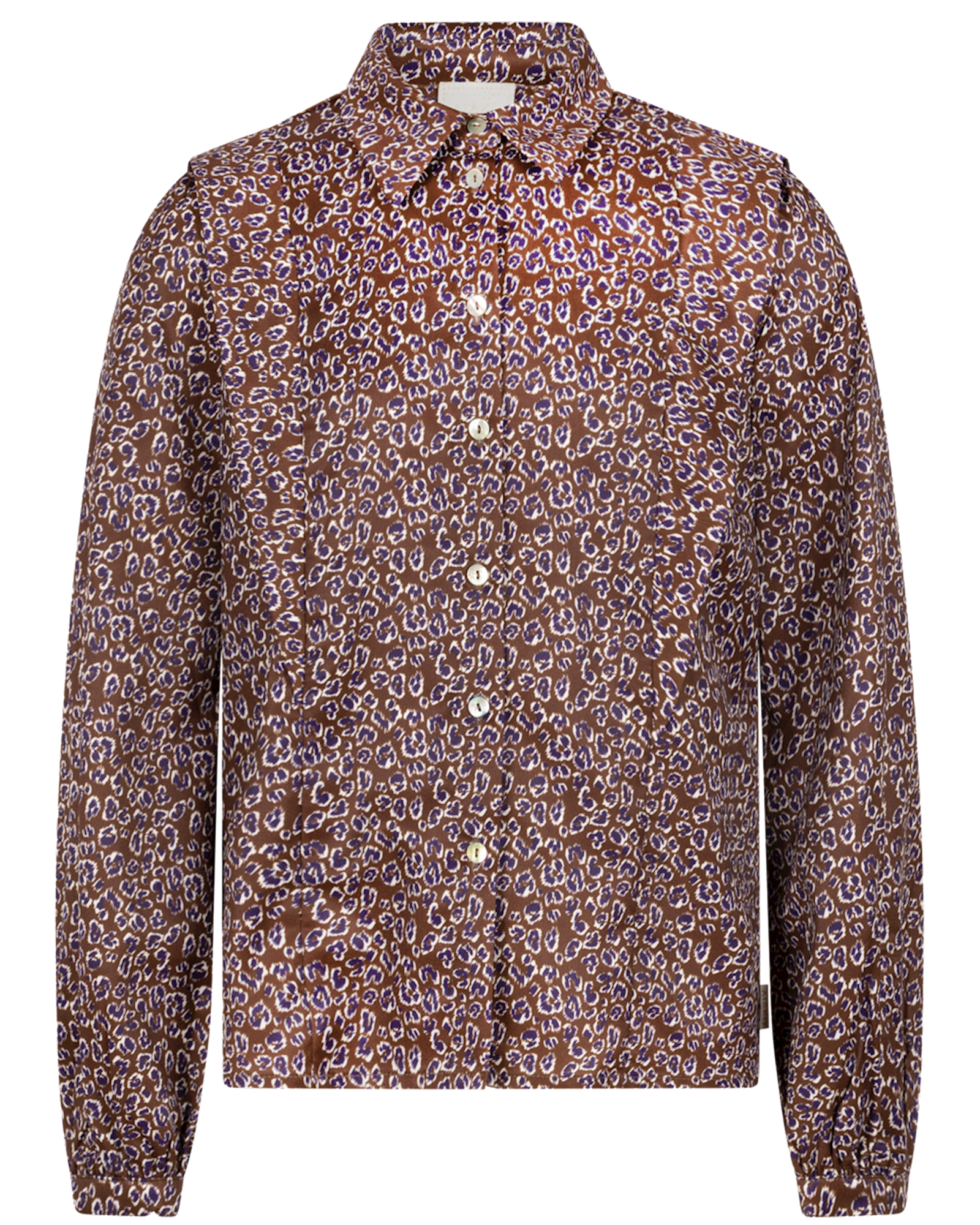 AI&KO Meisjes blouse - Larah Pes - Bitter Chocolade afbeelding