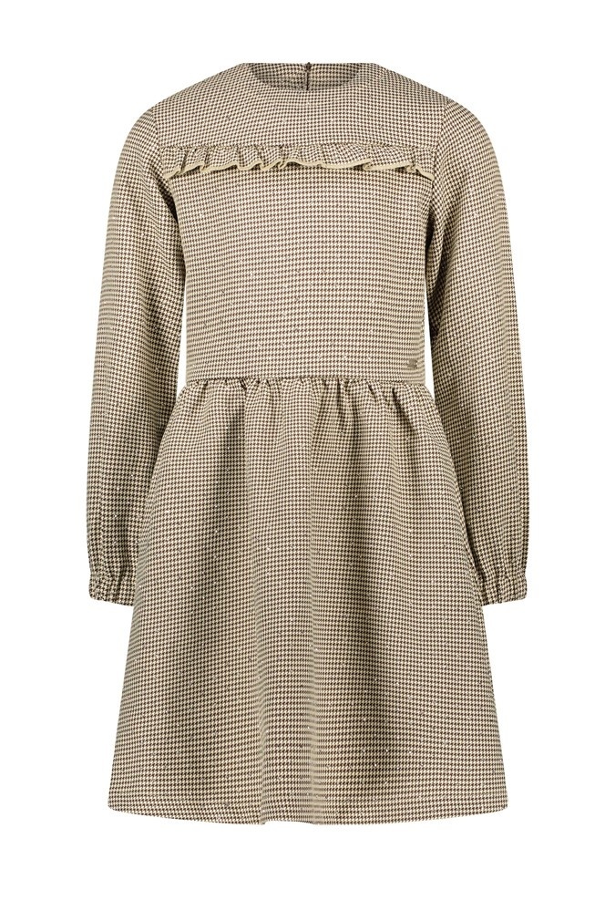 Le Chic Meisjes jurk vintage glitter - Sarai - Hazelnoot