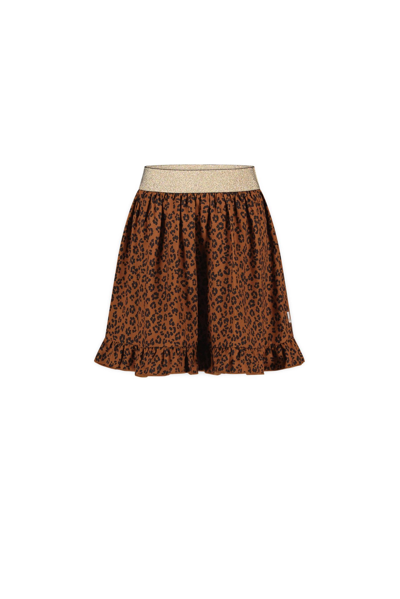 Moodstreet Skirt Recycled Pes Leopard Meisjes - Korte rok - Bruin - Maat 134/140