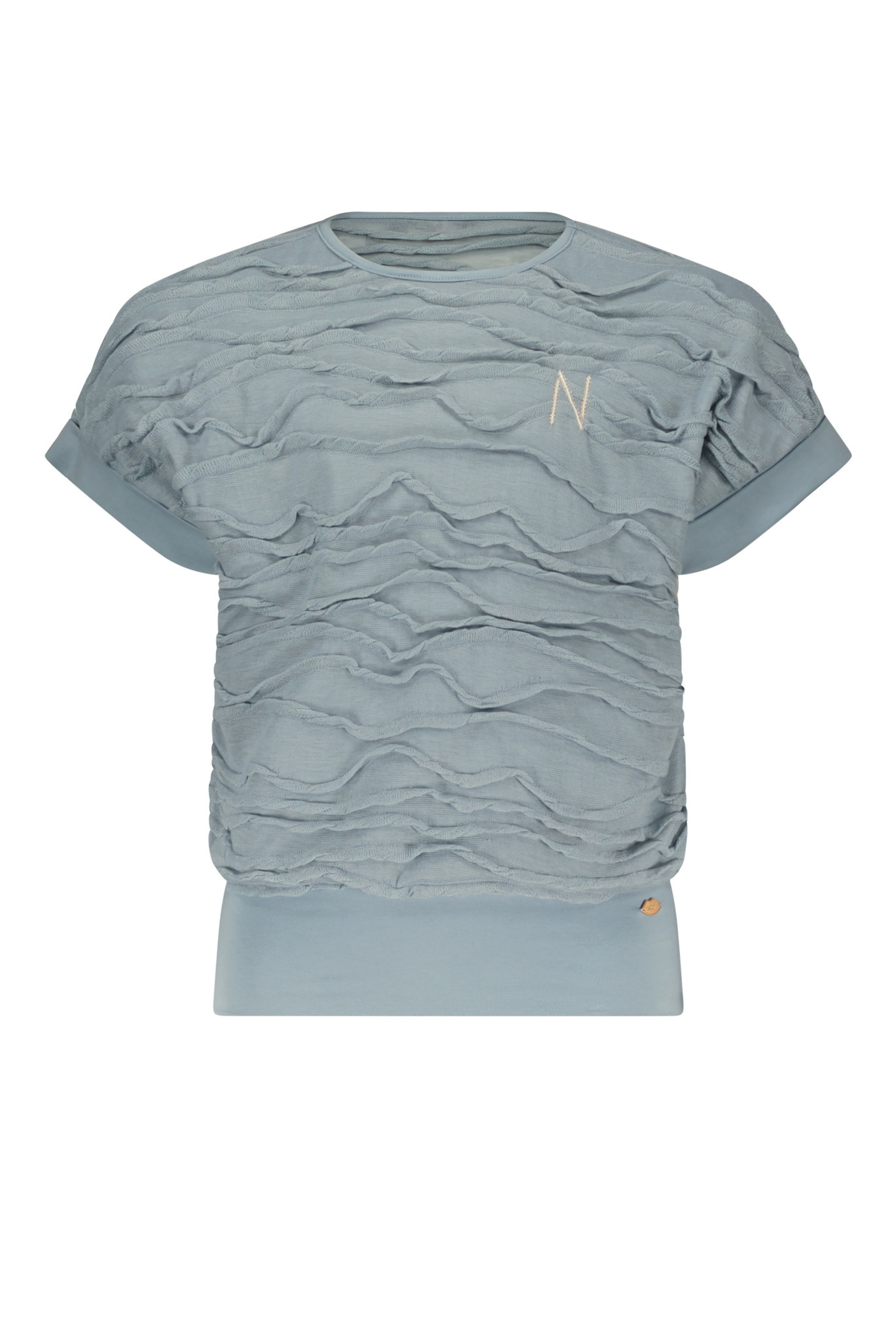 Nobell Kez Loose Fit Tshirt Tops & T-shirts Meisjes - Shirt - Blauw - Maat 158/164